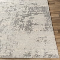 Уметнички ткајачи Монако Апстрактна област килим, сребрена сива боја, 4'3 5'11