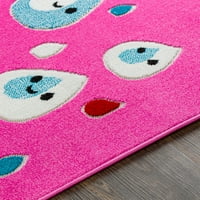 Уметнички ткајачи Teza Bright Pink 3'11 5'7 Современи детски правоаголник област килим