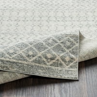 Уметнички ткајачи Елазиз Геометриска област килим, надвор од бело, квадратни 4 '