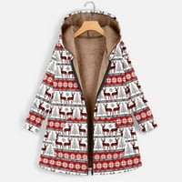 сунхилсгрејс јакни палта за жени обични палта со долги ракави со патент за жени зимски дебели палта топла качулка надворешна