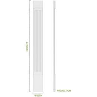 7 W 102 H 2 P Подигнат панел PVC Pilaster W Декоративен капитал и база