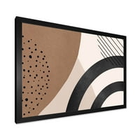 DesignArt 'Апстрактни облици и форми на слонова коска во модерна врамена уметност во Теракота III'