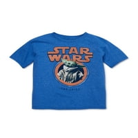 Момци на Војна на Starвездите 4- Бебе Јода Мандалоријанска графичка маица за деца