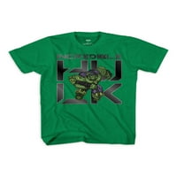 Одмаздници за момчиња Мех Штрајк Неверојатна графичка маица Хулк 2-пакет, големини 4-18