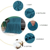 Меки памучен кабел плетено ќебе за фрлање на каучот, 50 60