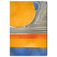 Wynwood Studio Canvas Sun се рефлектира апстрактни форми wallидни уметности платно печати жолто 20x30